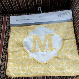 THRESHOLD Monogram Yellow Pillow